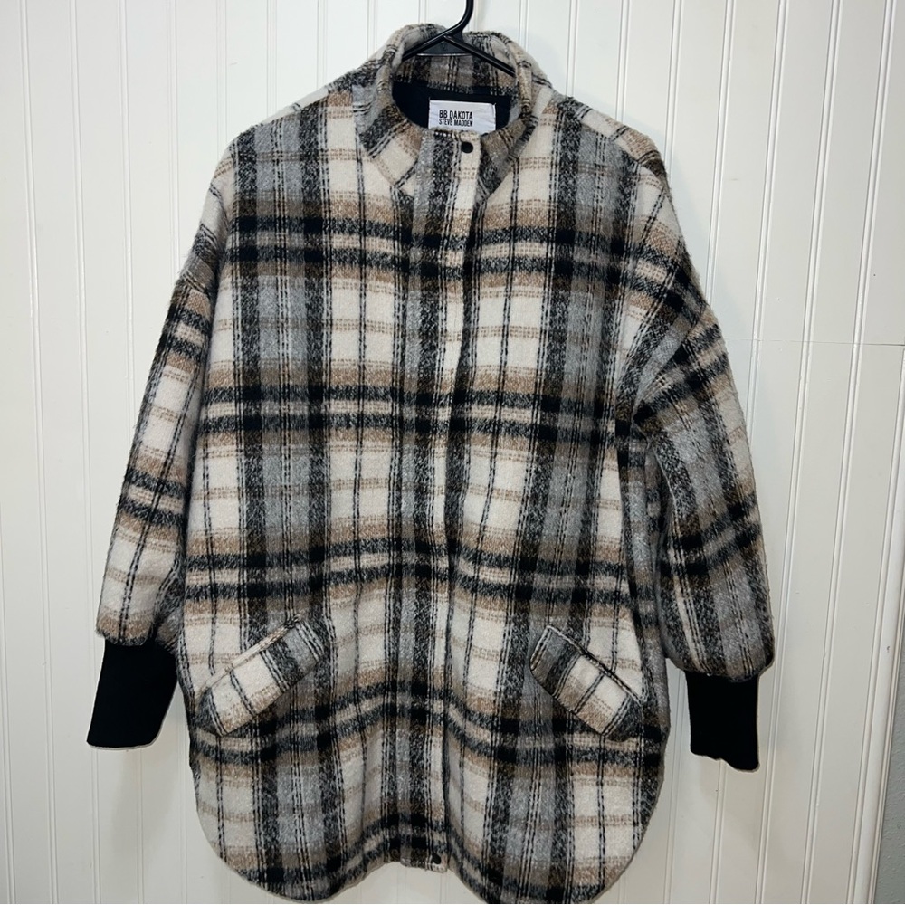 Steve Madden Plaid Coat